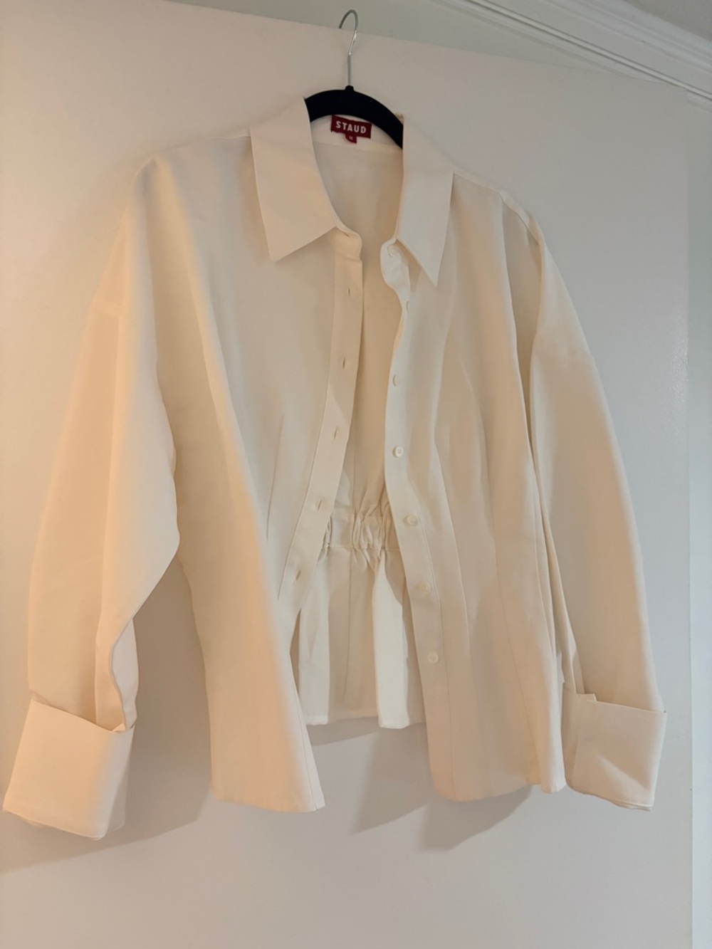 STAUD Cream Ophelia Button-Down Shirt - Picture 4 of 5